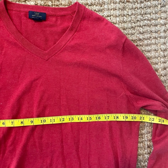 Brooks Brothers L Red v-neck Cotton Pullover Sweater - Picture 8 of 8